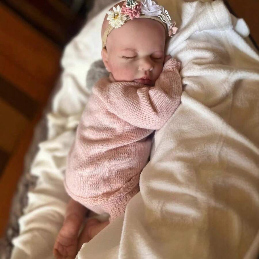 Lifelike Reborn Baby Dolls Girl 19 Inch Baby Soft Body Newborn That Look Real Life Baby Dolls Realistic Reborn Doll Eyes Closed Girl Gift For Kids