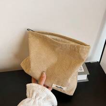 1 件带拉链的灯芯绒旅行化妆包，非常适合美容必需品、防水化妆包、口红包、女士化妆包、小包收纳化妆盒、铅笔盒化妆刷架、洗漱包、化妆包情人节礼物 - 彩色 - 查看 11