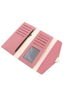 1pc Fashion Plain Heart Shaped Wallet Women's Simple Long Design With Multiple Card Slots Suitable For Daily Commute Wallet Purse Wallet Long Wallet For Women Mini Wallet