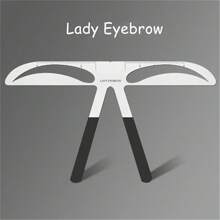 4 tipos de regla de equilibrio de cejas de metal con posicionamiento de tres puntos, herramienta de maquillaje de cejas, plantilla reutilizable - Plateado - Ver 10