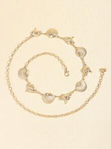 1pc Vintage Starfish & Shell Body Chain Jewelry, Versatile Minimalist Sexy Design Suitable For Any Occasion, Perfect Gift