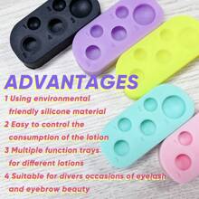 PERMANIA Lash Lift Silicone Tray, Rapid Eyelash Eyebrow Lifting Tray, DIY Tint Mixing Tool For Perming Lashes At Home Salon Usage Brow Lamination Tool, Easy To Clean And Reusable, 5 Function Container - Multicolor - View 3