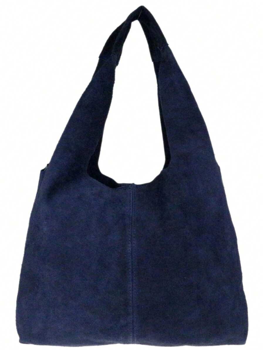 Girly Handbags Womens Plain Open Shoulder Bag - Navy Blue - View 1