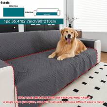 1pc Pet Sofa Blanket, Pet Waterproof Sofa Cover Suitable For Furniture Sofa, Ultrasonic Sofa Mat Machine Washable