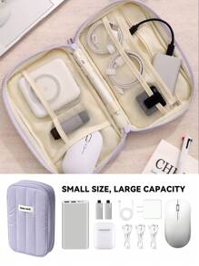 1 件多功能电子产品整理器、防水电缆整理器、便携袋，适用于旅行必需品、电缆、充电线、外置硬盘、便携式移动电源收纳盒电缆包数码包充电器包适用于商务、旅行、学校、学院、办公室学校用品学校配件返校大学生整理器电子包便携式充电器耳机包数码相机相机包相机包 - 彩色 - 查看 14