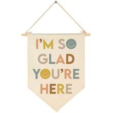 1pc Baby Nursery Canvas Decorative Wall Hanging Flag, Variety Of Cotton Canvas Decorative Items For Children's Room - Multicolor - View 6