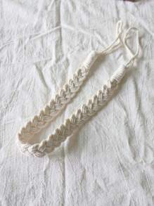 2pcs Vintage Style Braid Woven Curtain Ties -Curtain Tiebacks Ropes, Decorative Handmade Tie Backs Curtain Holdbacks Holders Cord For Window Sheer Drapes Indoor Outdoor