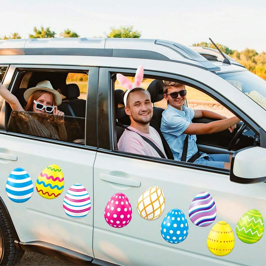 Garage Door Magnets Colorful Easter Egg Magnets Decorative Refrigerator Car Magnetic Stickers - Multicolor - View 1