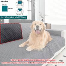 1pc Anti-Slip Ultrasonic Seat Cushion Protector, Furniture Covers, Sofa Cover Set, Fits All Sofa Types And Machine Washable - Dark Grey - View 15