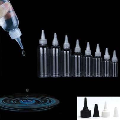 1/5/10pcs Empty Plastic Squeezable Dropper Bottle, Rinse Bottle, Liquid Packaging Container, 30ml/50ml/60ml/100ml/120ml Capacity, Essential For Cosmetics Packaging, Beauty Salon, Travel