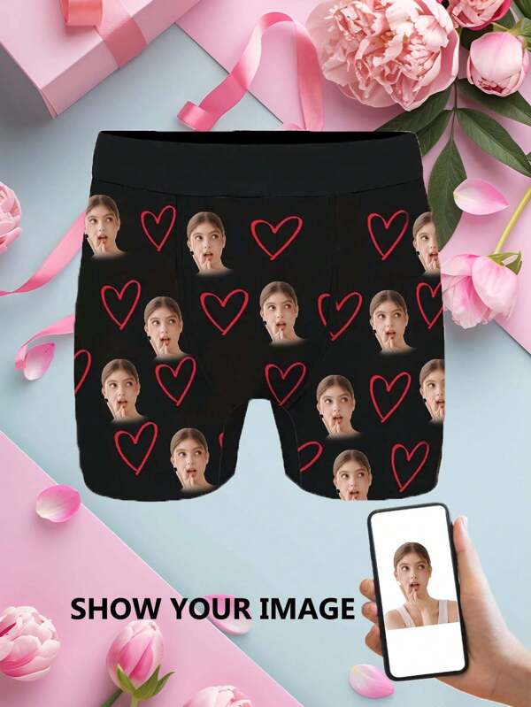 1 buc lenjerie intimă personalizată cu față umană, pantaloni scurți Norollwaistband, fotografie personalizată, portret personalizat al feței umane imprimat, lenjerie intimă pentru bărbați, boxeri personalizați, purtabili pentru patru anotimpuri, cadou personalizat, lenjerie intimă personalizată cu față umană, lenjerie intimă personalizată pentru bărbați, lenjerie intimă personalizată cu fotografie, lenjerie intimă personalizată cu față umană, cadou pentru iubit și soț, cadou personalizat pentru aniversare, sărbători de Crăciun, cadou ideal pentru iubit.
