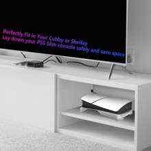 AriKroii Horizontal Stand For PlayStation5 Pro/PlayStation5 Slim Console - Compatible With PlayStation5 Pro/PlayStation5 Slim Disc/Digital Editions - White - View 4