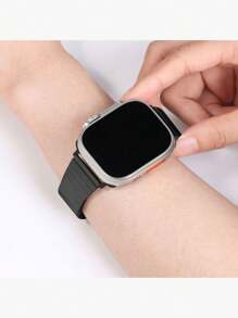 1 pièce Bracelet en acier inoxydable style affaires compatible avec la montre Apple 40mm Ultra2 49mm 44mm 45mm 41mm 42mm 38mm pour hommes et femmes. Bracelet de montre formel compatible avec les séries Apple Watch SE 9 8 7 6 5 4 3 2 1
