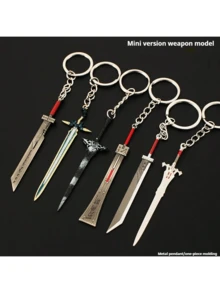 1pc Ultimate Sword, Themed Keychain, Weapon Pendant, Birthday Gift, Holiday Gift - Multicolor - View 11