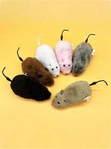 运动激活猫玩具 - 带声音的毛绒仿真鸟、刺猬、水田鼠、猫、咀嚼玩具,供猫咪娱乐、自娱自乐 - 咖啡棕 - 查看 3