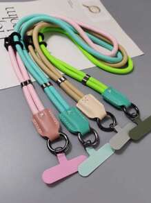 1pc Unisex Long Mobile Phone Lanyard, Simple & Fashionable Design, Suitable For Outdoor Activities And Hiking, Anti-Lost Key Chain Strap