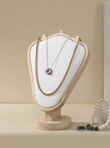 1PC 实木项链展示架，肖像颈展示架，吊坠展示架，珠宝道具模型架，展示柜展示架 - 彩色 - 查看 8