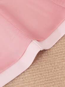 HOMEYEE Áo blazer nữ tay ngắn ôm eo, có cúc và túi trang trí, kiểu dáng công sở chuyên nghiệp, màu hồng thường ngày cho mùa xuân/hè. - Hồng - Xem 5