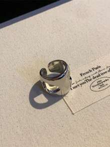 1PC Asymmetric Geometric Chunky Opening Rings For Women Stainless Steel Gold Color Wedding Ring Aesthetic Fashion Jewelry Party Gift