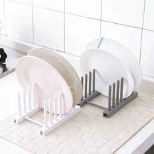 2 stuks/set eenvoudige effen kleur keuken afwas organizer rek