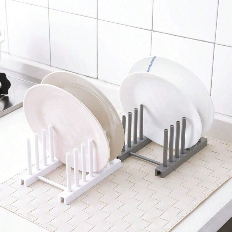 2 stuks/set eenvoudige effen kleur keuken afwas organizer rek