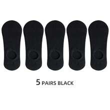 1/5 pares de calcetines invisibles de verano para hombres con silicona antideslizante, calcetines deportivos sin mostrar el tobillo, casuales, transpirables, delgados y de corte bajo para barco (sin cartón)