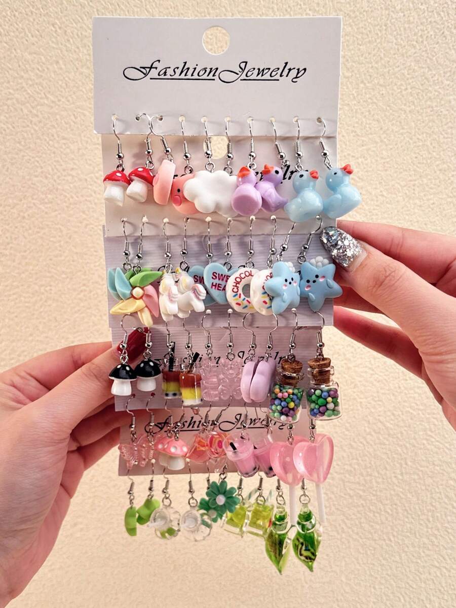 Casual & Fun Cute Series Earrings Set