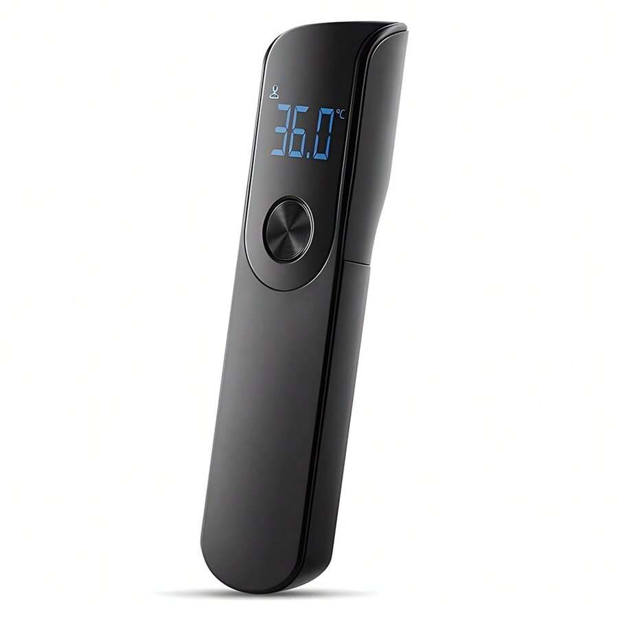 Portable Thermometer, Non-Contact Digital Forehead Thermometer With LED Display, Fever Measurement Tool, Surface/Body Temperature Mode, Digital Thermometer - Black - View 1