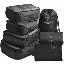 7 Pcs Foldable Travel Organizer Storage Bags Wardrobe Cube Suitcase Packing Set Storage Luggage Clothes Shoe Box