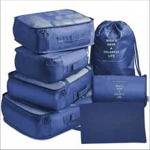 7 Pcs Foldable Travel Organizer Storage Bags Wardrobe Cube Suitcase Packing Set Storage Luggage Clothes Shoe Box