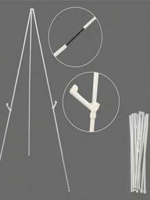 1pc Metal Adjustable Display Easel, Folding Portable Durable Art Easel With Handbag, Portable Tripod For Professional Presentation And Painting, Black, White, Suitable For Posters And Weddings