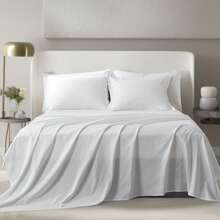 5/7 Piece Solid Color Bed Comforter Set Queen, Creative Geometric Pattern Design, Soft And Comfortable Summer Bedding Set.Bed In A Bag For All Seasons, Includes Comforter, Flat Sheet, Fitted Sheet, Pillowcases,  Ideal Gift. - 白色 - 查看 7