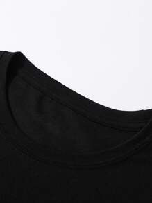 Personalized Pattern Custom T-Shirt For Girls, Spring/Summer Girl's T-Shirt Customized, Customize Your Selfie/Family/Friends/Pet, Birthday/Anniversary/Holiday Pattern Custom, Team/Outdoor Uniforms Custom, Personalized Round Neck Short Sleeve Girls T-Shirt Black Top Customized, Holiday/Birthday/1st Birthday Gift