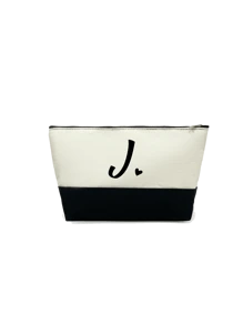 Black Heart Letter Print Makeup Bag, Gift For Girls, Red Air Cushion Beauty Bag,Travel Charger Storage Bag - Black and White - View 32