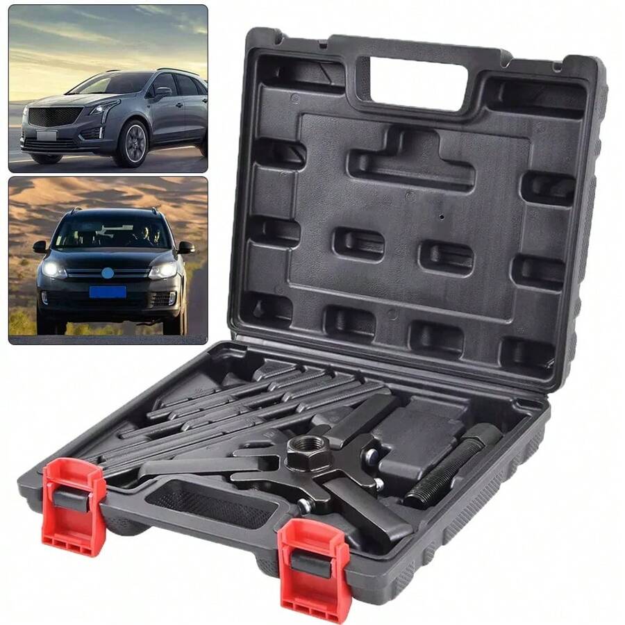 Harmonic Balancer Puller Pulley Crank Removal Kit Engine Motor Rod Auto LS GM - Black - View 1