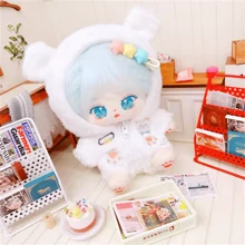 看起来像20厘米套装奶熊拉链夹克和裤子，娃娃装扮， - 白色 - 查看 5