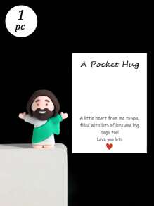 Creative Cute Silicone Mini Jesus Figurine Decor, Can Be Used As , Pocket Hugs, Positive Energy Holiday Gift Mother's Day Graduation