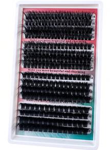 296 件/272 件簇状假睫毛套装 - 0.07 毫米，混合长度 14-20 毫米，CC/D/DD 卷曲，自然蓬松风格，睫毛引人注目，可重复使用，适合初学者睫毛簇、睫毛簇、单根睫毛、睫毛、假睫毛 - DD - 查看 8