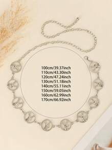 夸张波西米亚风手工饰品 合金腰链/腰带 绿松石腰封 动物街 锌合金动物腰链 女士适用 婚礼 春夏秋冬 - 銀色 - 查看 5