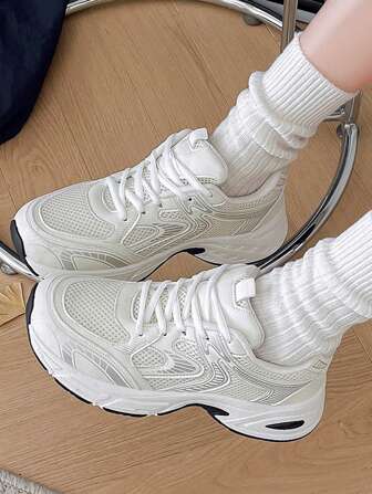 Women's Minimalist Casual Gump Sneakers, Outdoor Sports Shoes, New Versatile Fashion Soft-Sole Comfortable Breathable Thick-Sole Chunky Sneakers