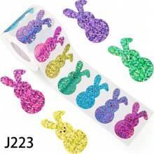 Easter Rabbit Stickers - Colorful Laser Cut Rabbit Stickers, 5 Shiny Colors, Self-Adhesive Sealing Labels, Suitable For Envelopes, Diaries, And Party Gifts - Multicolor - View 12