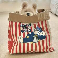 1pc Creatieve "Crispy Fresh" Papieren Popcorn Doos Papieren Zak Speelgoed, Geschikt Voor Katten En Honden - Karton, Stressverlichtend Puzzel Speelgoed, Geen Batterij Nodig, Binnen Katten Speelgoed
