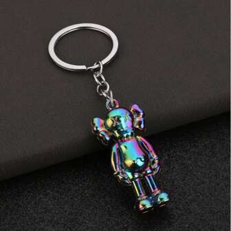 1pc KAWS Creative Doll Keychain Metal Bell Car Keychain Pendant Fashionable Men And Women Small Gifts, Gifts For Friends