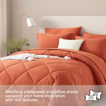 5/7 Piece Solid Color Bed Comforter Set Queen, Creative Geometric Pattern Design, Soft And Comfortable Summer Bedding Set.Bed In A Bag For All Seasons, Includes Comforter, Flat Sheet, Fitted Sheet, Pillowcases,  Ideal Gift.