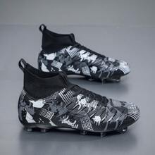 Men's Football/Soccer Shoes, Unisex, Suitable For Football/Soccer Training & Match, Baseball Sports, Artificial Turf & Indoor, Black Sports Shoes