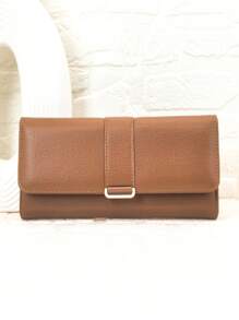 MINGYOU New Women's Long Wallet, Multi-Functional Large Capacity, Fashion Classic Buckle Flap, Minimalist Multi-Card Slots Phone Wallet, Long Wallet