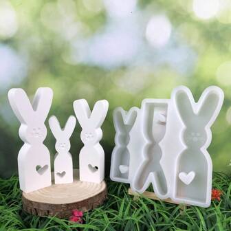 1PC Multipurpose Sturdy Silicone Mould To Craft Rabbit Candle Holders Easy Demolding Portable For Artistics Home Decoration