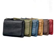 Retro RFID Wallet Small Men's Credit ID Card Holder Wallet Male Slim Leather Wallet With Coin Pocket For Men Women