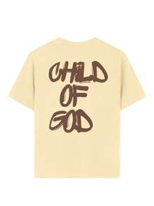 Summer Casual Graphic Round Neck Short Sleeve T-Shirt, Suitable For Boys And Young Students - Fashionable English Letter Pattern T-Shirt, Dedicated To Every Young Explorer! Children's Clothing Boys Graphic Tee - Apricot - View 4