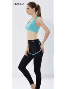 TRUMOVE Brassiere Deportivo para Mujer de Secado Rápido Antichoque Sin Armazón con Elasticidad para Yoga y Gimnasia Ropa Deportiva Superior para Mujer,top deportivo mujer,ropa deportiva de mujer,tops deportivos para mujer,top deportivo,tops de mujer,gym,brassieres de mujer - Azul menta - Ver 6